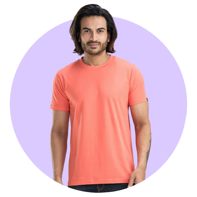 Solid Basic Men s T Shirts 100 Cotton Souped Up Fashion