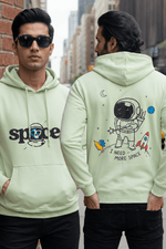 Space Odyssey Seafoam Green Printed Full Sleeves Unisex Hoodie