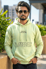 Daily Dose of Vibe Seafoam Green Printed Full Sleeves Unisex Hoodie