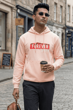 Forever Sleepy Peach Printed Full Sleeves Unisex Hoodie