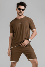 Core Ribbed Brown Co-Ord Set