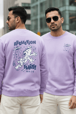 Abduction Shit Lavender Printed Full Sleeves Unisex Sweatshirt