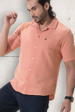 Sublime Solid Peach Half Sleeves Shirt