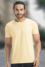 Men's Solid Basic Deep Butter T-Shirt