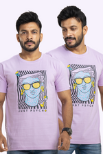Pyscho Lavender Printed T-Shirt