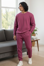 Vogue Verve Mauve Cotton Sweatshirt & Joggers Co-Ord Set