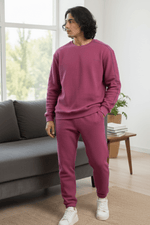Vogue Verve Mauve Cotton Sweatshirt & Joggers Co-Ord Set