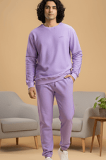 Vogue Verve Lavender Cotton Sweatshirt & Joggers Co-Ord Set
