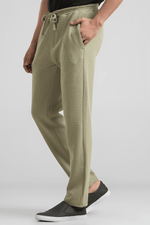 Haven Sage Green Waffle Knit Regular Fit Pants