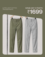 Pure Comfort Ultra-Light Trouser Pants – Light Olive & Light Grey Combo