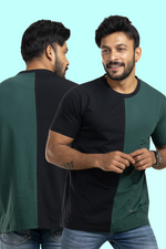 Stay Wild Black & Bottlegreen Printed T-Shirt