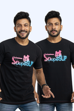 Souped Up Digital Jet Black Printed T-Shirt