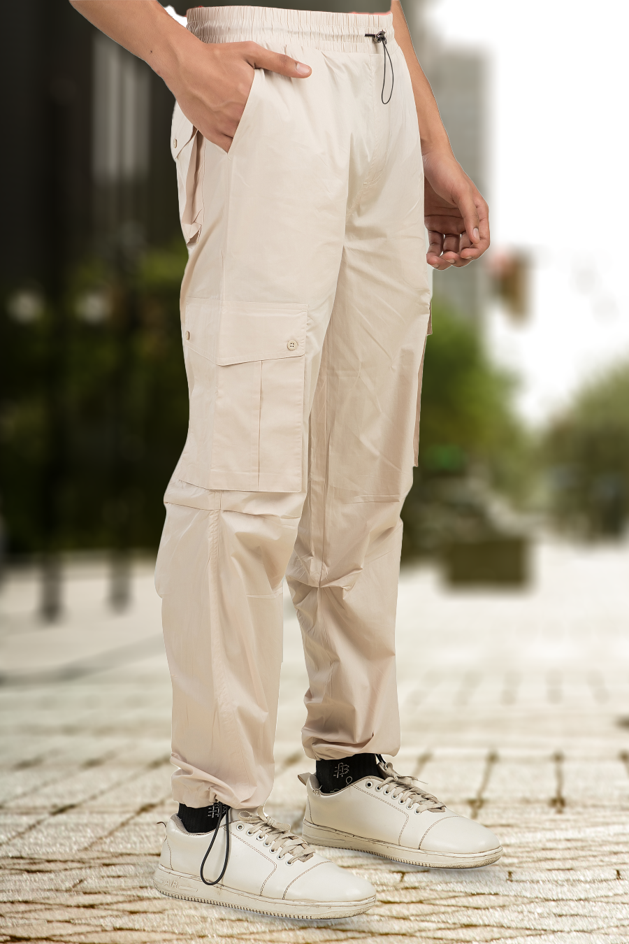 Nomad Cream Cotton Air Cargo Pants