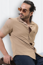 Sublime Solid Beige Half Sleeves Shirt