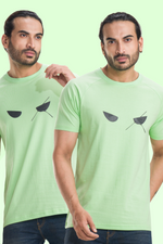Mint Green Men's Standard Raglan Printed T-Shirt