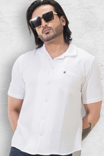 Sublime Solid White Half Sleeves Shirt
