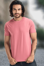Men's Solid Basic Fine Cherry T-Shirt