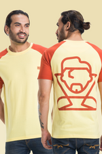 Mellow Yellow Men's Standard Raglan Printed T-Shirt