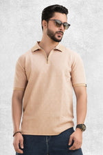 Apex Sand Half Sleeves Polo T-Shirts