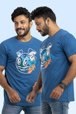 Sparkle B'dazzled Blue Printed T-Shirt