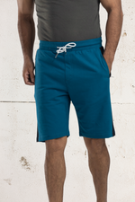 Easy Breezy Coral Blue Men's Cotton Shorts