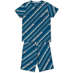 Midnight Blue All Over Printed Boys T-Shirt with Shorts 8-14 Yrs