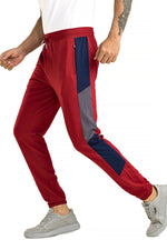 Men's Casual Cotton Maroon Joggers