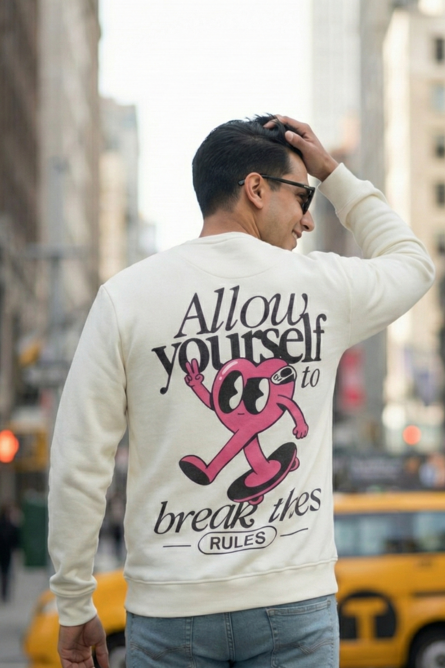 Break the Rules Cannoli Cream Printed Full Sleeves Unisex Sweatshirt