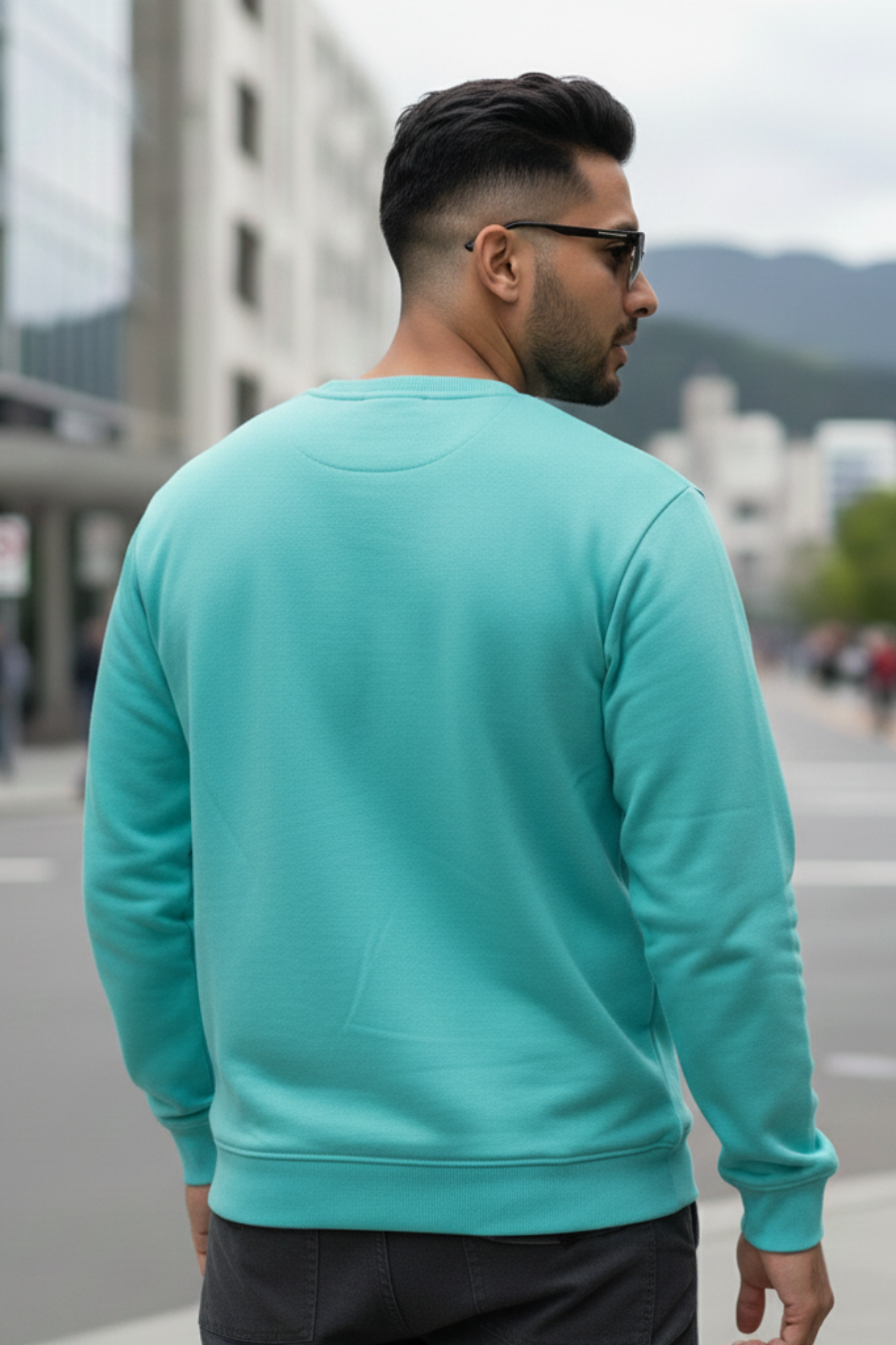 Capitalism is Here Turquoise Printed Full Sleeves Unisex Sweatshirt