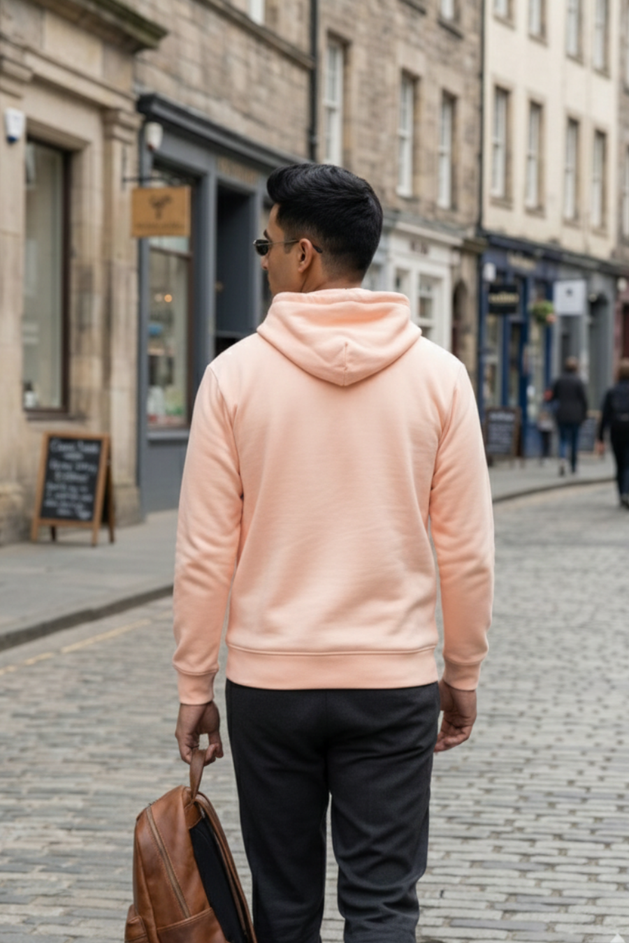 Forever Sleepy Peach Printed Full Sleeves Unisex Hoodie