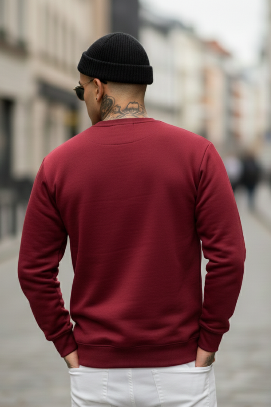 Evolve or Repeat Maroon Puff Printed Full Sleeves Unisex Sweatshirt