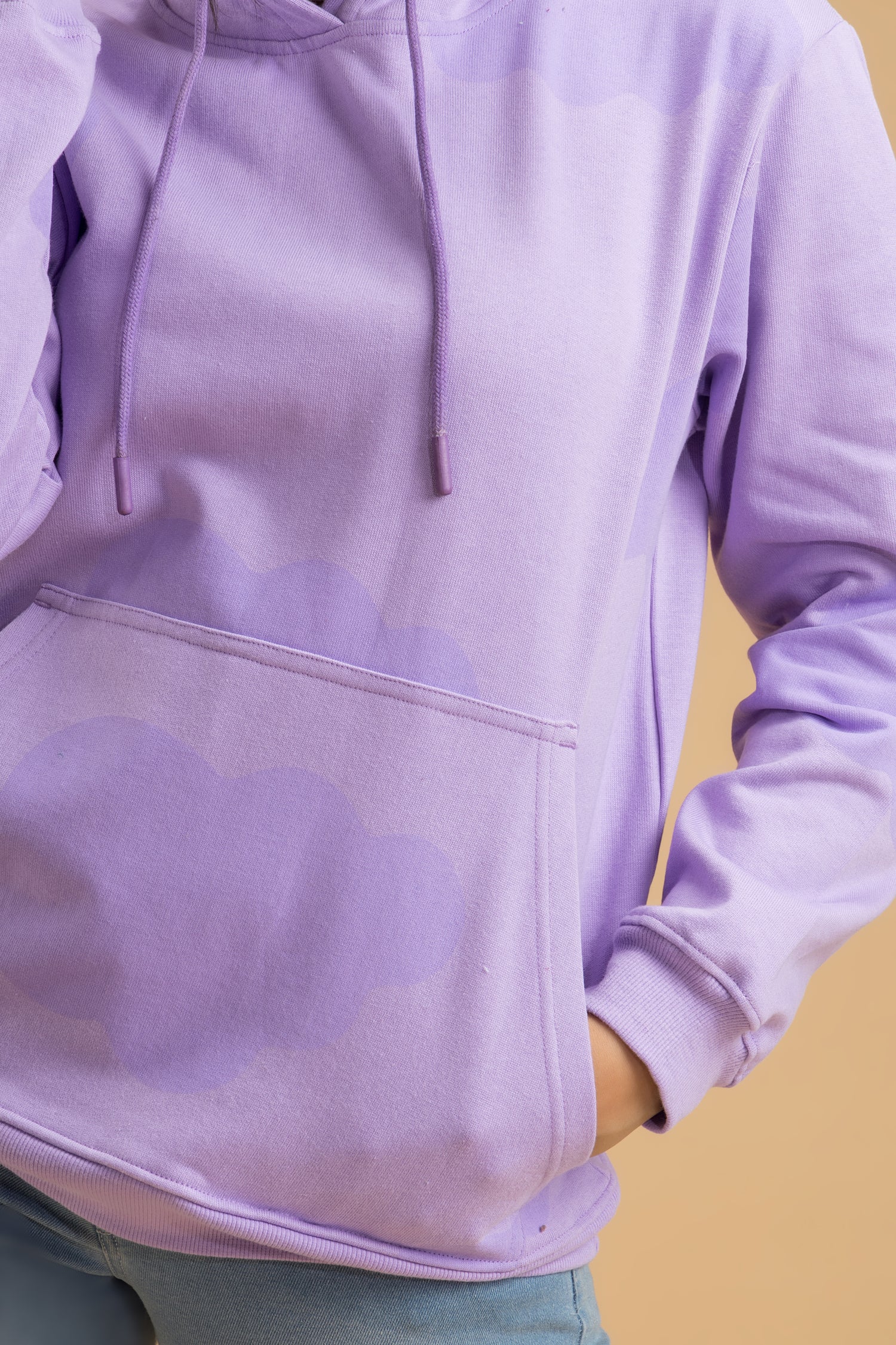 Dreamy Clouds Lavender All Over Printed Full Sleeves Unisex Hoodie