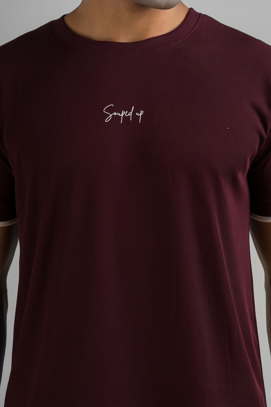 Core Ribbed Maroon Co-Ord Set