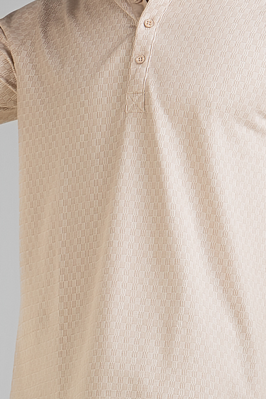 VibeSoft Peach Printed Polo T-shirt