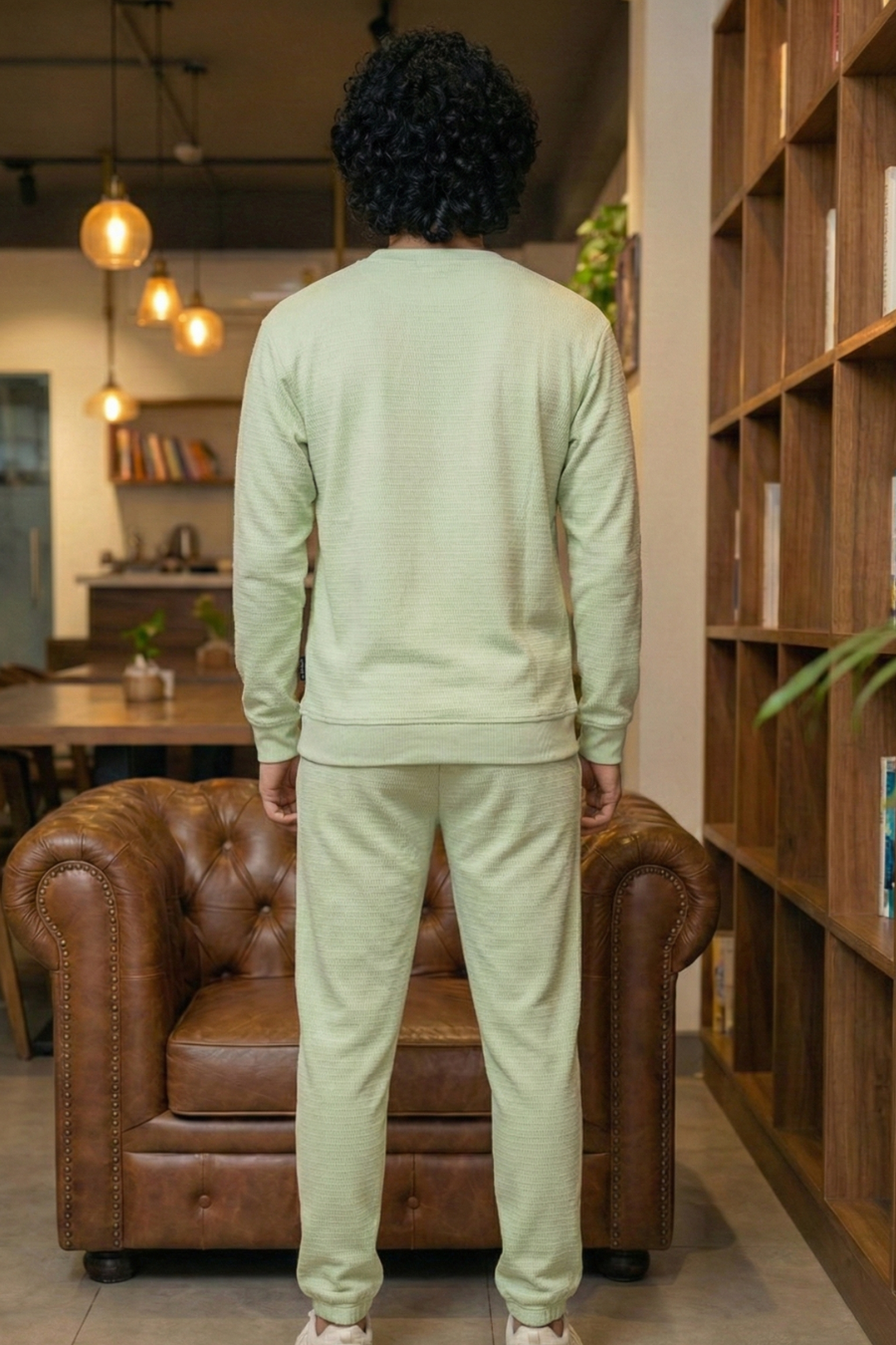 Dapper Tranquil Seafoam Green Cotton Sweatshirt & Joggers Co-Ord Set