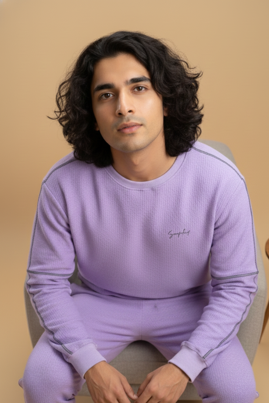 Vogue Verve Lavender Cotton Sweatshirt & Joggers Co-Ord Set