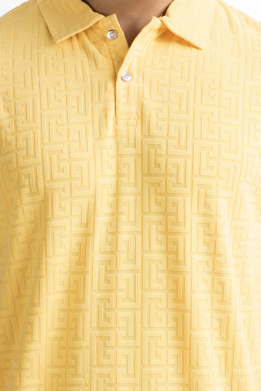 Monarch Yellow Half Sleeves Structured Polo T-Shirts