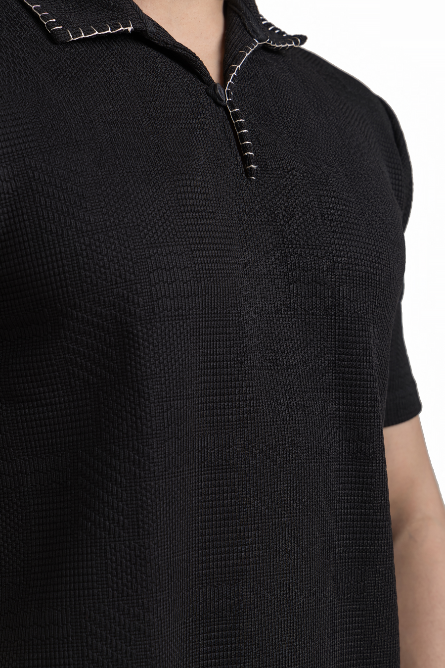 Regalia Black Embroidery Polo T-Shirt