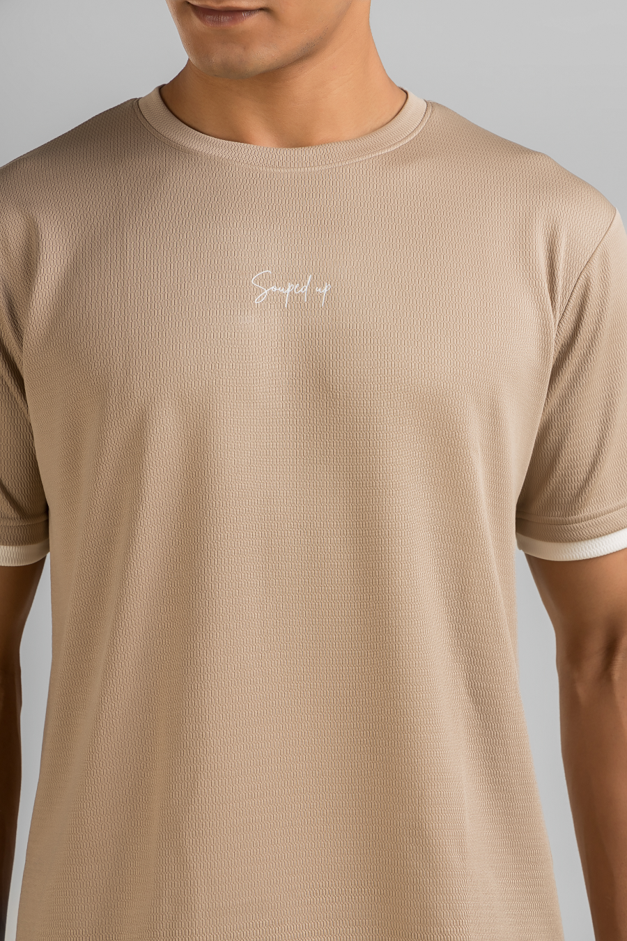 Chill-Fit Beige Textured Co-Ord Set