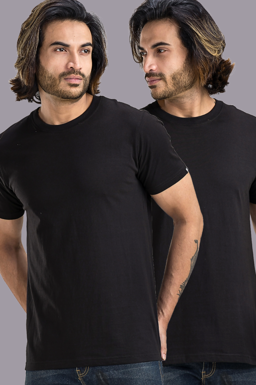 Solid Basic Men s T Shirts 100 Cotton Souped Up Fashion
