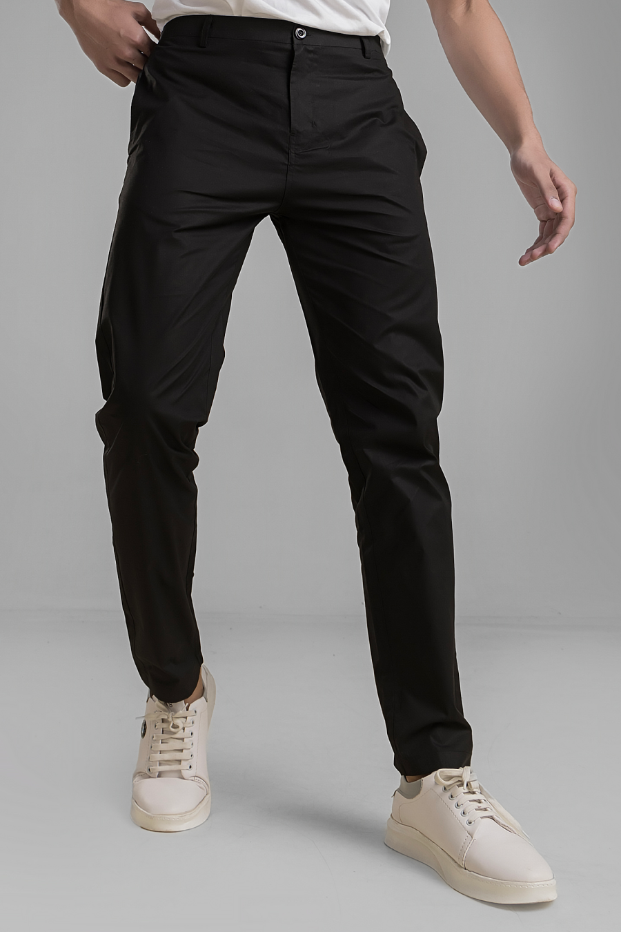 Pure Comfort Ultra-Light Cotton Trouser Pants - Black