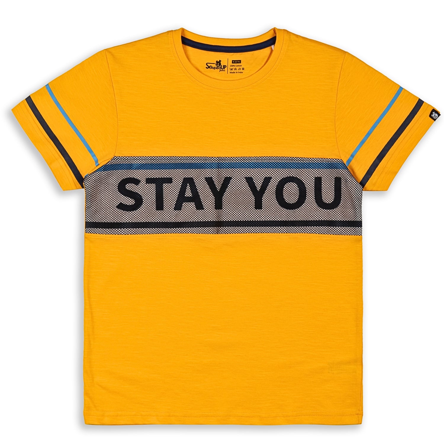 Stay You Chrome Yellow Printed Boys T-Shirt 8-14 Yrs