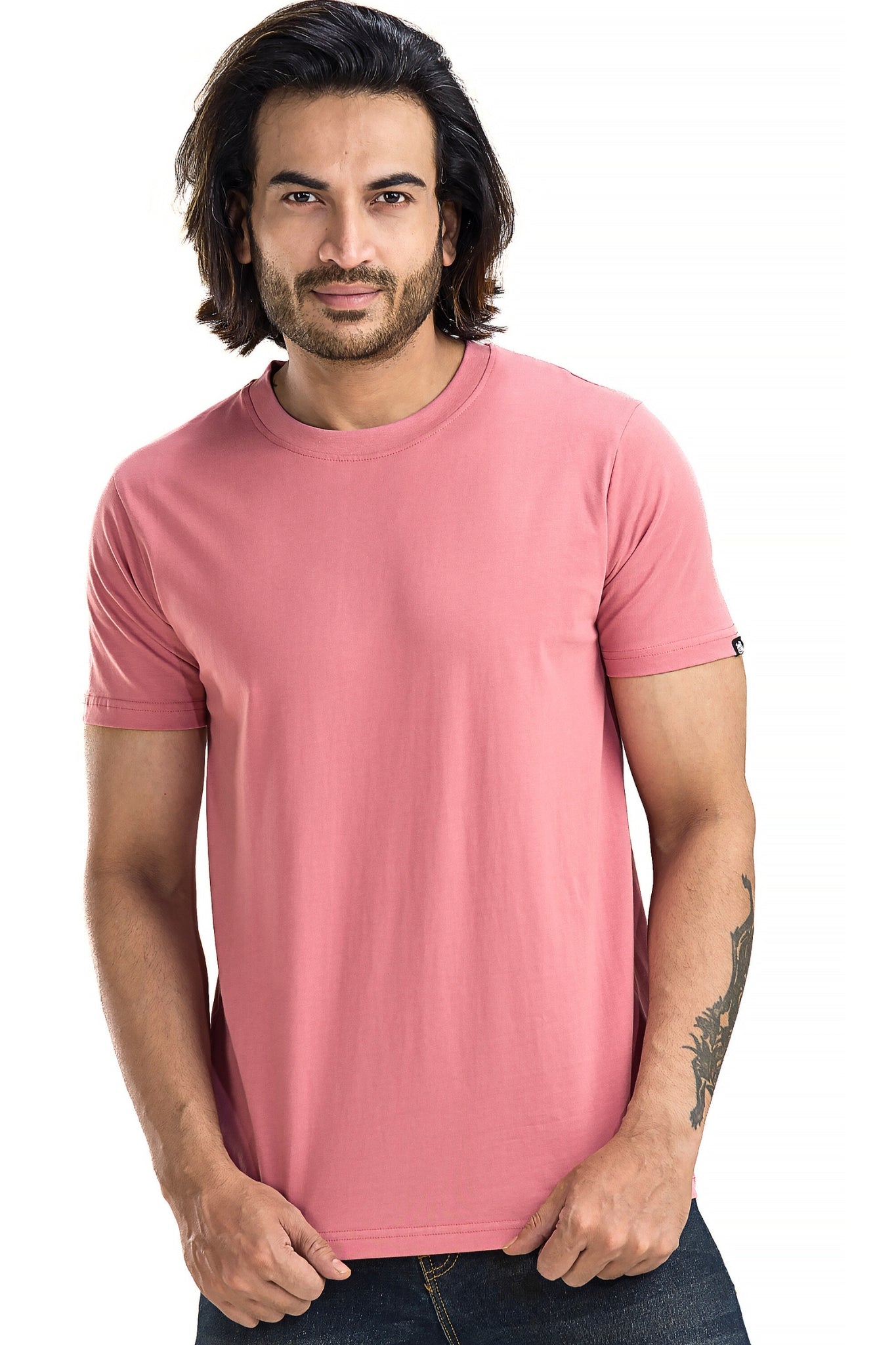 Men's Solid Basic Fine Cherry T-Shirt
