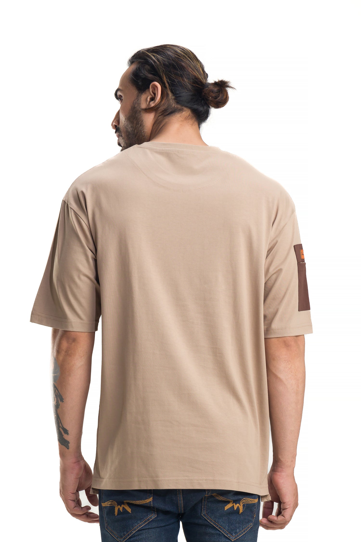 Overload Light Brown Unisex Oversized Printed T-Shirt